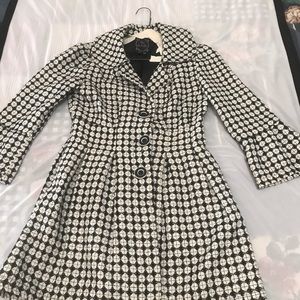 My Michelle Size 3/4 Black and White Plaid Jacket